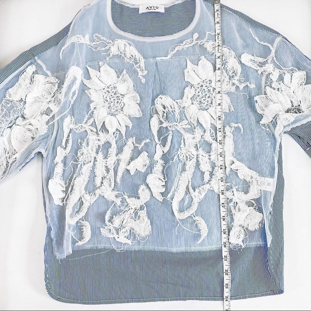 AVIO Light Blue Embroidered Layered Blouse - Picture 8 of 8